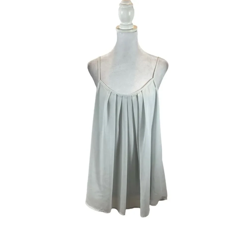 Ladies Lotusmile Pleat Scoop Neck Tank Light Blue Size XXL‎